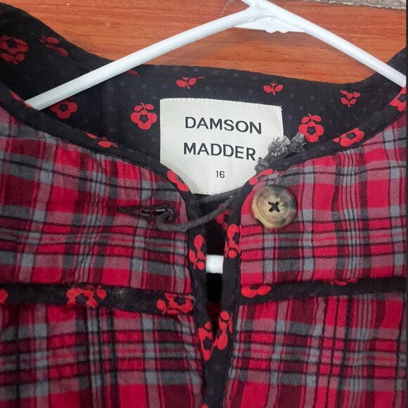 NWOT Damson Madder Macy Quilted Jacket - Red Check US 12 UK 16 - Picture 8 of 8